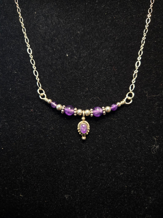 Sterling Silver Amethyst Necklace