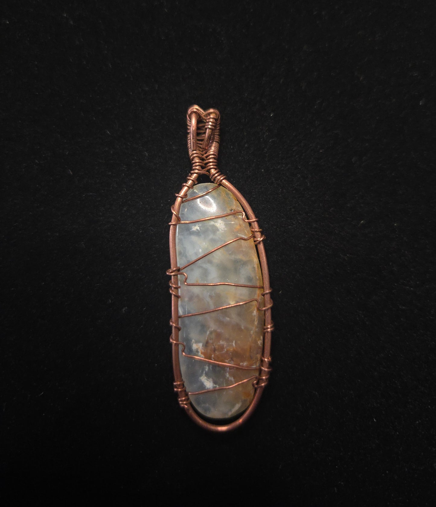 Mount Shasta Nebula Opal Wire Wrap Pendant