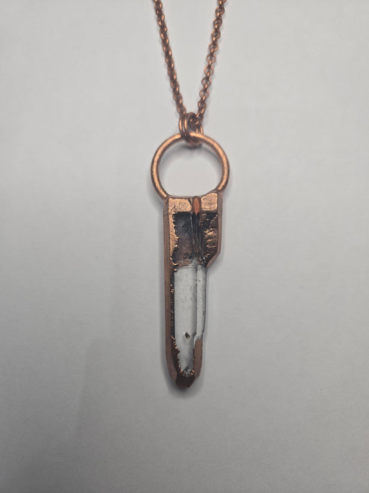 Indigo Aura Quartz Copper Necklace