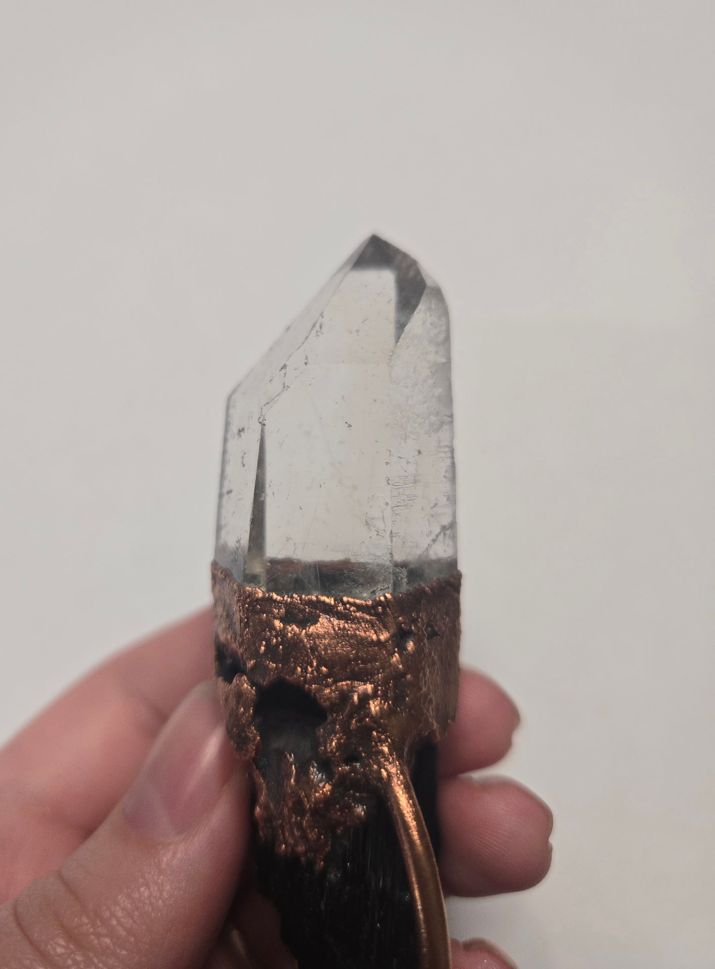 Black Tourmaline and Clear Quartz Necklace