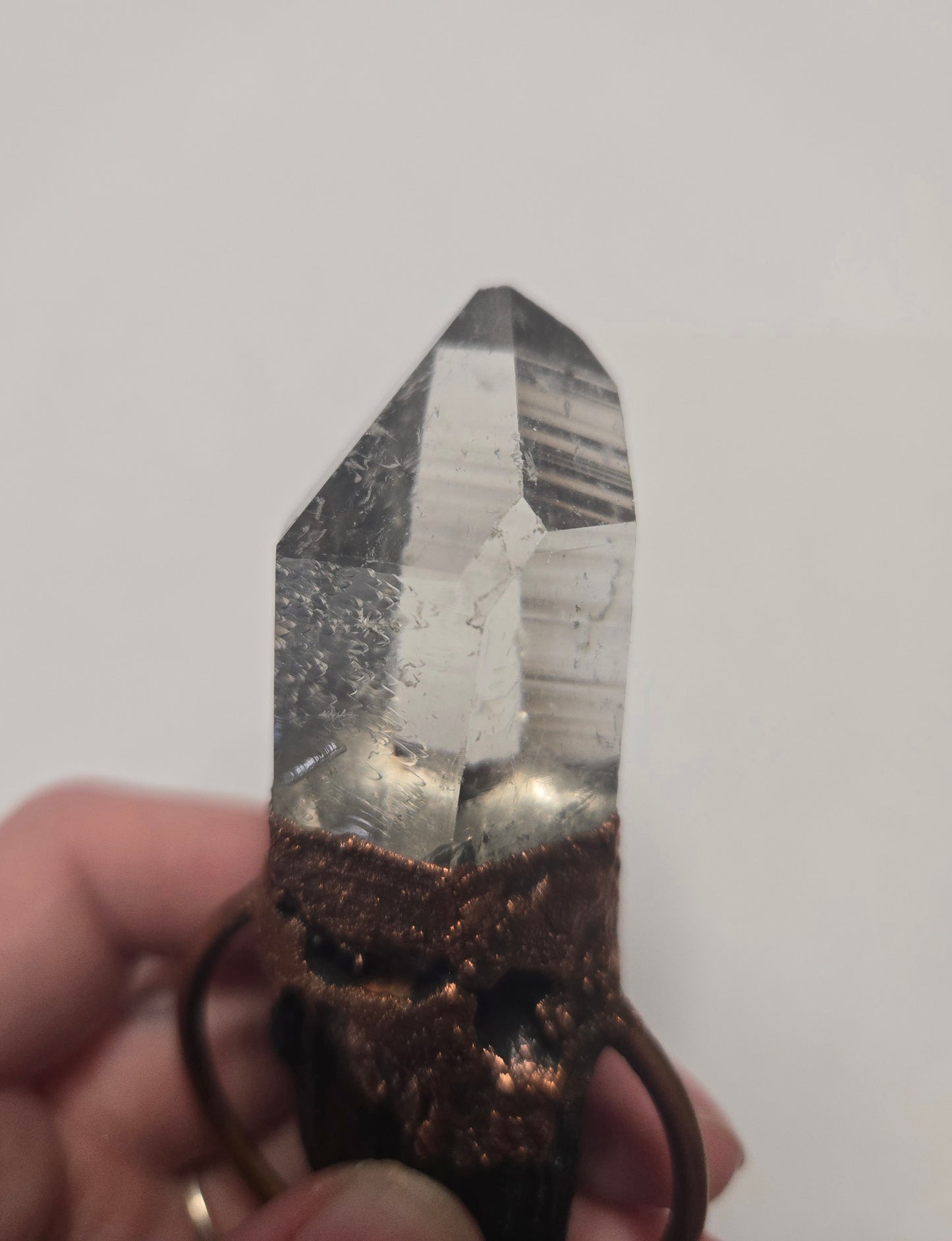 Black Tourmaline and Clear Quartz Necklace
