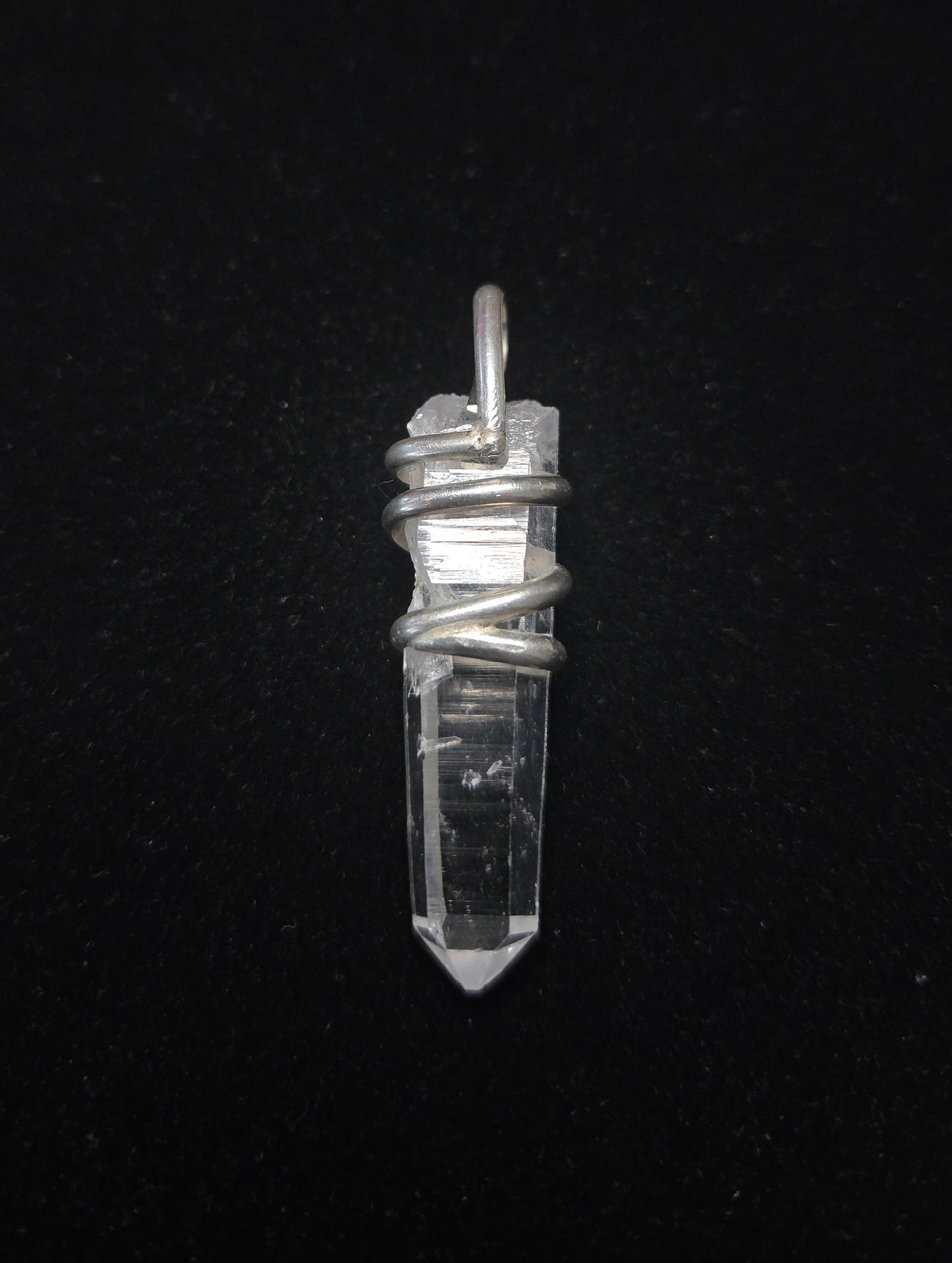 Colombian Clear Quartz Sterling Silver Pendant